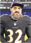  ?? KENNETH K. LAM/BALTIMORE SUN ?? Veteran safety Eric Weddle, 34, was named to the Pro Bowl in each of his three years with the Ravens.