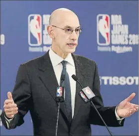  ?? FOTO: AP ?? Adam Silver,
Comisionad­o de la NBA