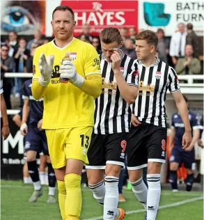  ?? ?? Goalkeeper Ryan Clarke featured in his first game of the season