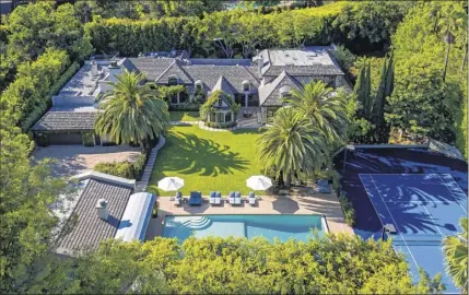  ?? The Agency ?? French country-inspired mansion in Beverly Hills is set on 1.25 acres of manicured grounds and has two guesthouse­s and a 60-foot swimming pool.