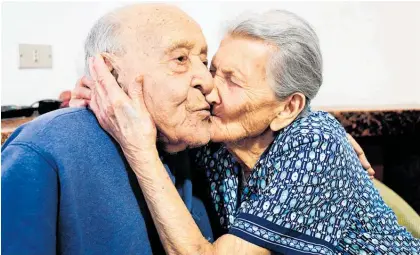  ?? Picture / Getty Images ?? Antonio Vassallo, 100, and his wife Amina Fedollo, 93, live in Acciaroli, southern Italy.