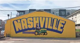  ?? DAVE PAULSON/NASHVILLE TENNESSEAN ?? The mural is on the side of Colonial Liquors.