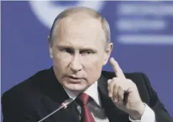  ??  ?? 0 Protesters chanted ‘Putin is a thief’ during Moscow rally