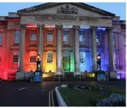  ??  ?? LIT UP: The Royal Berkshire Hospital