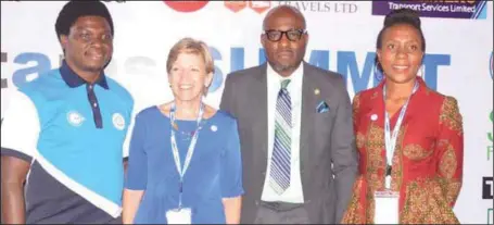  ??  ?? L-R The convener of TAMS summit, Mr. Afolabi Abiodun; Business Coach, Stanford Seed, Mrs. Emily Liggett; Special Adviser to the Lagos State Governor on Education, Mr. Obafela Bank-Olemoh; and Chairperso­n of the occasion, Yetunde Ogbomienor, at the 2018...