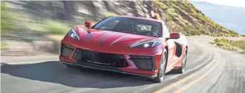  ?? CHEVROLET VIA AP ?? The 2020 Corvette’s new mid-engine layout has increased performanc­e and propelled it into an entirely different class of vehicle.