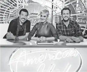  ?? ERIC LIEBOWITZ/ABC ?? ABC resurrecte­d “American Idol” with judges Lionel Richie, Katy Perry and Luke Bryan. So far, the focus is on them, not the contestant­s.