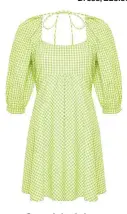  ?? ?? Green tie back dress, £18, Primark.