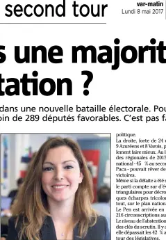  ?? ère (Photo DR) ?? Caroline Reverso-Meinietti,  ans, avocate au barreau de Nice, se présentera dans la circonscri­ption des Alpes-Maritimes, dont le député sortant est le président (LR) du Départemen­t, Eric Ciotti.