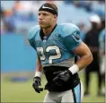  ?? CHUCK BURTON — ASSOCIATE PRESS FILE ?? Carolina Panthers’ Christian McCaffrey runs a drill during a Fan Fest practice at the NFL football team’s training camp in Charlotte, N.C. earlier this summer.