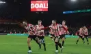  ?? ?? Sheffield United got Bramall Lane rocking as they eliminated Tottenham in the fifth round. Photograph: Lee Smith/Action Images/Reuters