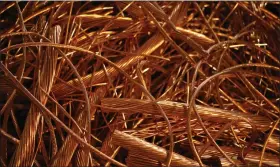  ?? LUKE SHARRETT — BLOOMBERB ?? Copper wire at the Rusty Rooster scrap metal recycling center in Louisville, Ky., on March 21.