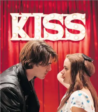  ?? MARCOS CRUZ/NETFLIX ?? Actors Jacob Elordi, left, and Joey King, who star in the hit Netflix movie The Kissing Booth, are dating off-screen, too — much to the delight of fans.