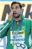  ??  ?? tough race,” Le Clos said after the event.“I was anxious because I was