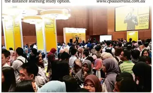  ??  ?? Exclusive to CPA Australia Network, Profession Session – Malaysia is an annual career fair that helps students, graduates and young profession­als land their dream jobs.