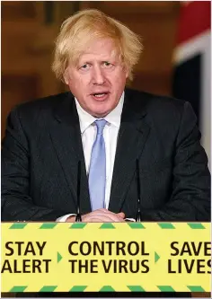  ??  ?? BACK ON FORM: Boris has unique ability to cheer up country