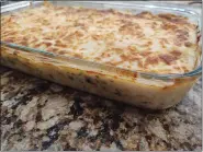  ?? SUBMITTED ?? This White Vegetable Lasagna was created from a meal kit available at the Loretta Paganini School of Cooking.