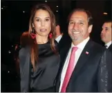  ??  ?? GALA. Nicolás Caputo junto a su mujer. Pamela David y el empresario Daniel Vila.