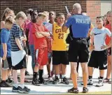  ?? FILE ?? Northmont City Schools and school resource officers from Clayton, Englewood and Union hosted an annual Safety Patrol Academy with sponsorshi­p from AAA Miami Valley.