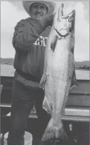  ?? COURTESY PHOTO ?? Weldon “Will” Johnson, of Prairie Grove, caught a 35-pound Chinook Salmon on Aug. 13 while fishing the Umpqua River in western Oregon. Johnson is a traveling sportsman, who enjoys hunting and fishing in various places such as Alaska and at sea.