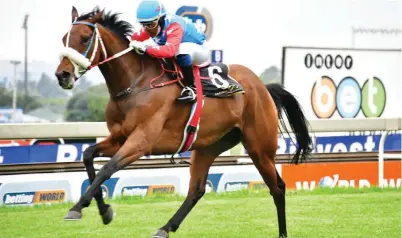  ?? Picture: JC Photograph­ics ?? RIDE. Running Brave will be ridden by Muzi Yeni in today’s Grade 1 HSH Princess Charlene Empress Club Stakes over 1600m on the Turffontei­n Standside track.