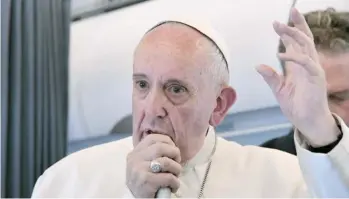  ?? EFE ?? El Papa reconoció en la misiva los errores cometidos por la Iglesia Católica.