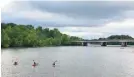  ?? SHELBY FLEIG/USA TODAY ?? Kayakers do their part to keep Arlington exercising on the Potomac River around Theodore Roosevelt Island.