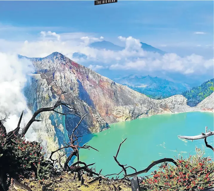  ?? Picture: iStock ?? HOLE-SOME A crater lake in the Ijen volcano complex on Java, Indonesia.