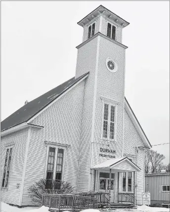  ?? BRENDAN AHERN/THE NEWS ?? The West River Presbyteri­an Church in Durham, Pictou County.