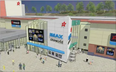  ??  ?? The IMAX screen planned for Cineworld complex would be twice as high as the existing cinema