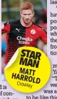  ??  ?? STAR MAN MATT HARROLD
Crawley