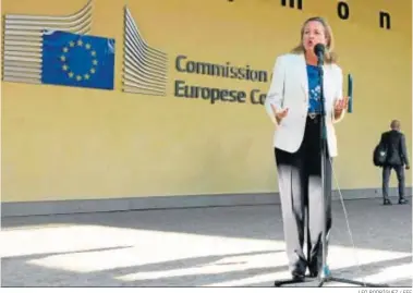  ?? LEO RODRÍGUEZ / EFE ?? La ministra Nadia Calviño, en septeimbre, en la sede de la Comisión Europea, en Bruselas.