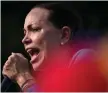  ?? — AFP photo ?? Maria Corina Machado, speaks to supporters during a rally in Guacara, Carabobo State, Venezuela.