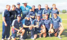  ?? ?? The Levin Old Boys Senior cricket team - winners of the 2022 Coastal Challenge Cup after beating Paraparaum­u at Donnelly Park.