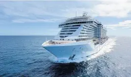  ?? COURTESY OF MSC CRUISES ?? The MSC Seaside will sail from PortMiami year-round in 2017-2018. The 153,516-ton ship can hold 4,140 guests at double capacity.