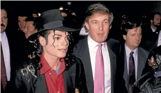  ?? GETTY IMAGES ?? Michael Jackson was among Donald Trump’s celebrity guests when the Trump Taj Mahal Casino opened.