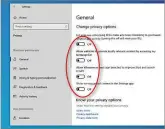  ??  ?? Stop Windows 10 targeting adverts at you by turning these options off