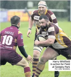  ??  ?? Harry Whitfield in action for Field at Sedgley Park
PIC: RAY MORRIS