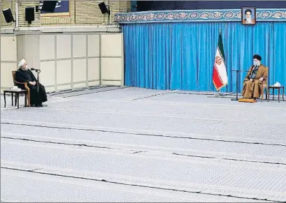  ?? AFP ?? Reunión, el pasado martes, entre el líder supremo iraní, Jamenei (derecha), y el presidente Rohani