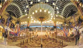  ??  ?? Glittering festive display greets shoppers at Manchester’s Trafford Centre