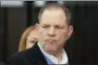  ?? STEVEN HIRSCH/NEW YORK POST VIA AP, POOL ?? Harvey Weinstein listens during a court proceeding in New York on Friday.