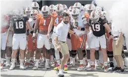  ?? PHELAN M. EBENHACK/ORLANDO SENTINEL ?? Miami coach Manny Diaz will make his first appearance at the ACC Kickoff on Thursday.