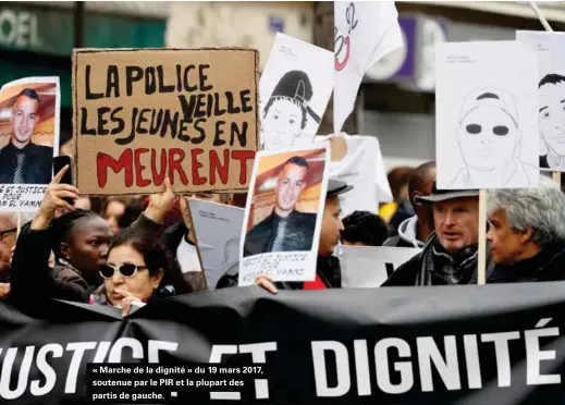  ??  ?? « Marche de la dignité » du 19 mars 2017, soutenue par le PIR et la plupart des partis de gauche.