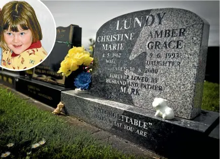  ?? PHOTO: DAVID UNWIN/FAIRFAX NZ ?? Amber Grace Lundy was buried with her mother Christine.