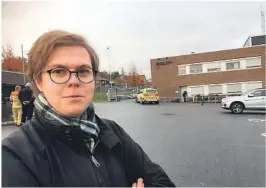  ?? FOTO: FREDRIK NORDAHL ?? UVENTET: Daniel Larsen skulle en kjapp tur innom politistas­jonen da mannen med granaten kom spaserende inn på stasjonen.