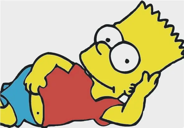  ??  ?? Bart Simpson and family are most loved by Brits according to a recent study