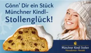  ?? Foto: Bäcker‰Innung ?? Gut gepudert – genau so muss er aussehen, der perfekte Münchner Kindl Stollen.