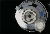  ?? NASA VIA AP ?? The Boeing Starliner approaches the Internatio­nal Space Station on Friday.