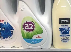  ??  ?? A2 has been riding a wave of success targeting lactose intoleranc­e.