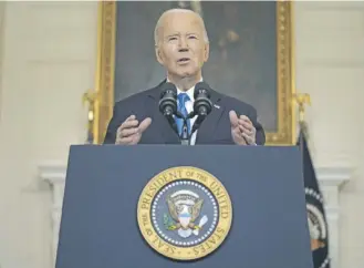  ?? / AP ?? Joe Biden responde en la Casa Blanca a las amenazas de Trump en contra de la OTAN.